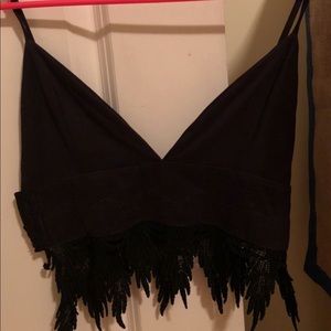 WORN ONCE- COACHELLA STYLE CROP TOP